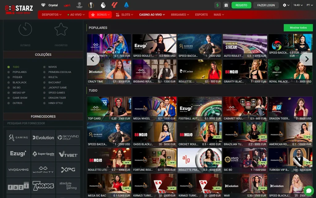  888STARZ Dealer Ao Vivo