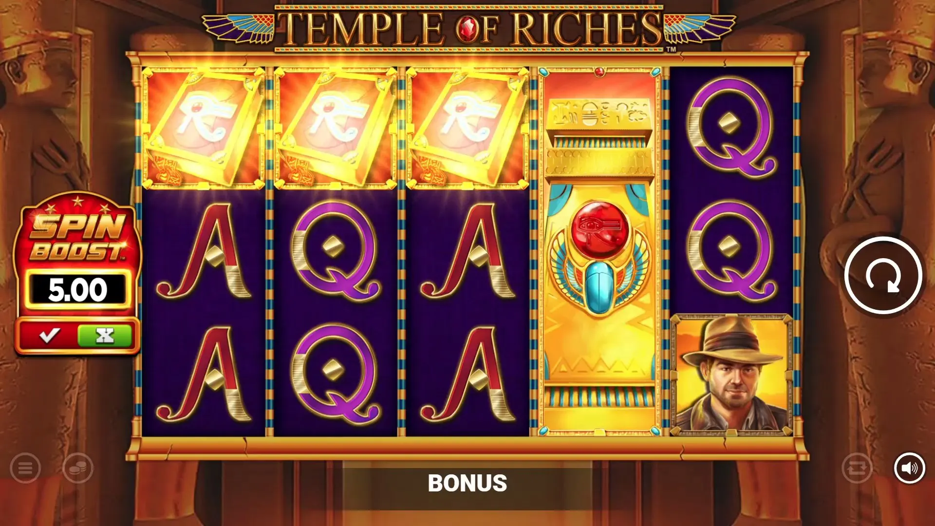 Temple of Riches Spin Boost