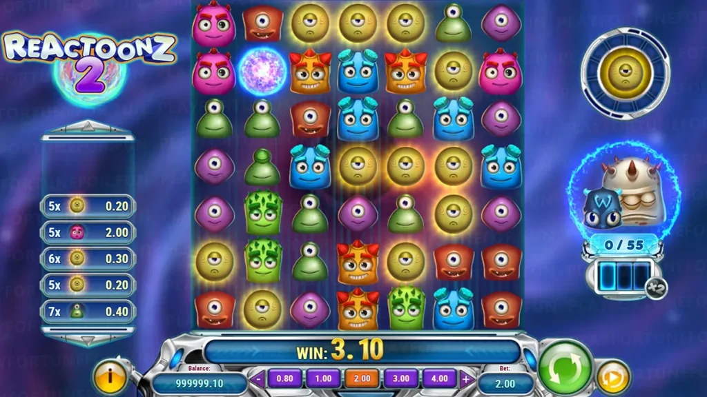 reactoonz 2 freeplay