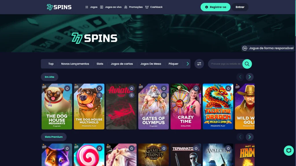 77 spins cassino