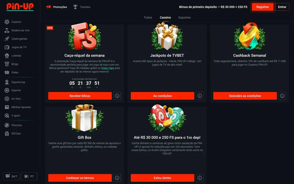 Pin-Up Casino Promoções Pin-Up Casino Promoções