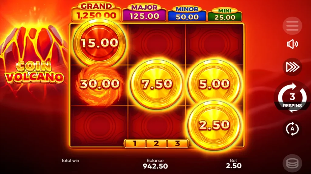 respins do coin volcano