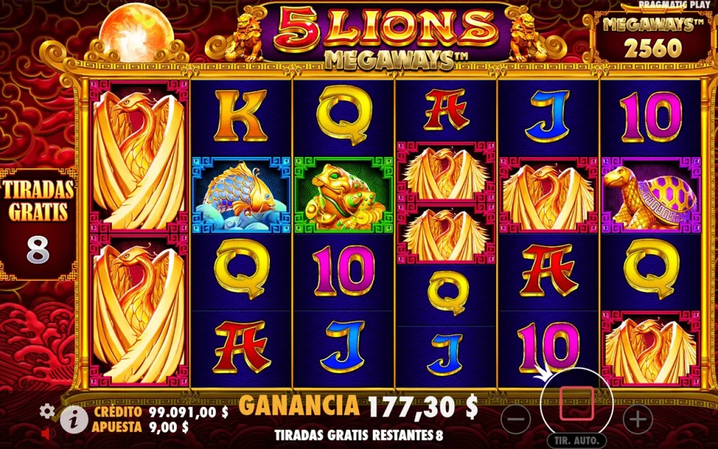 5 Lions Megaways Rodadas Grátis