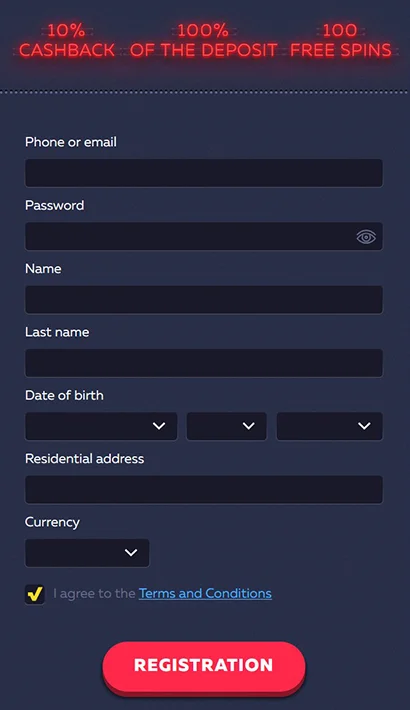 VAVADA Formulário de Registro