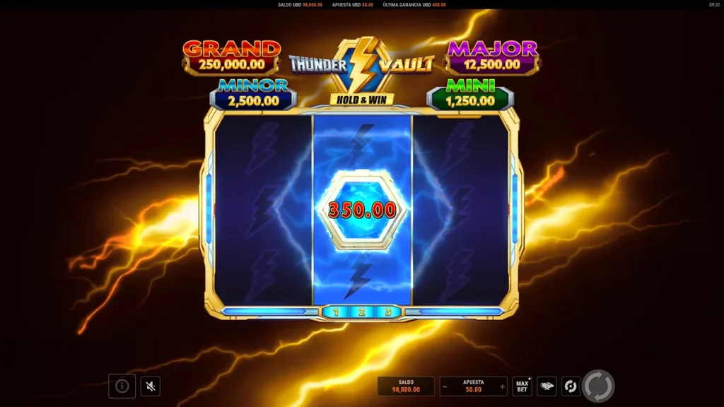Thunder Vault Hold & Win Jogo De Bônus