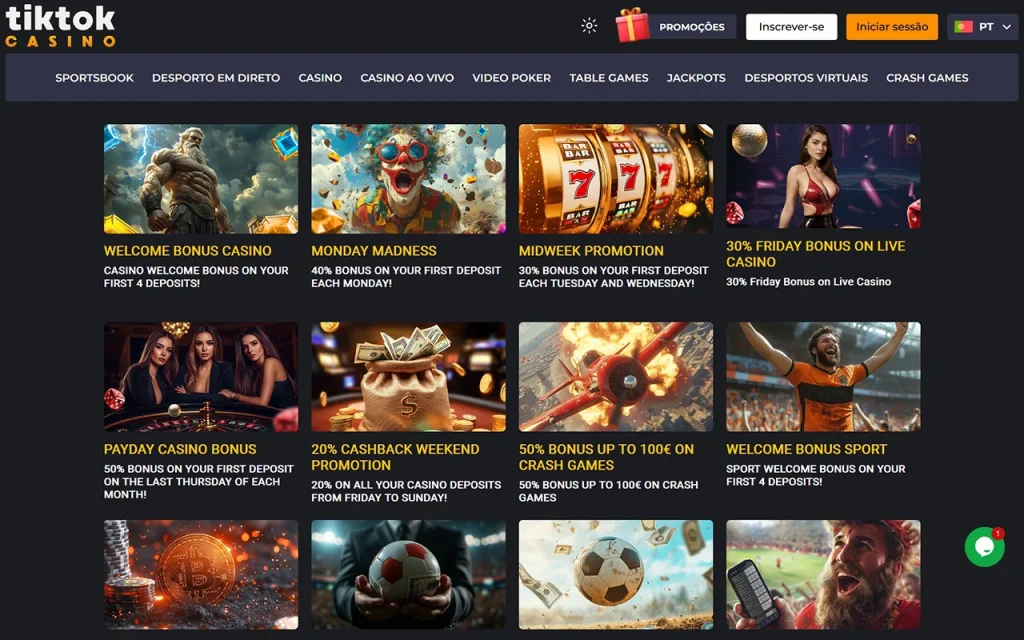 TikTok Casino Promoções
