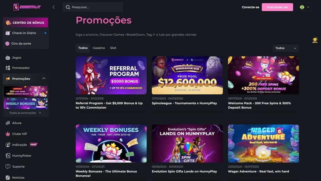 HunnyPlay Promoções