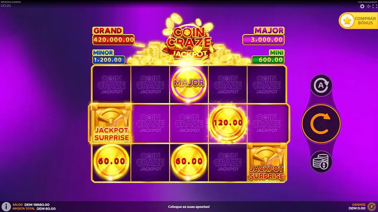 Coin Craze Jackpot Jogo Grátis
