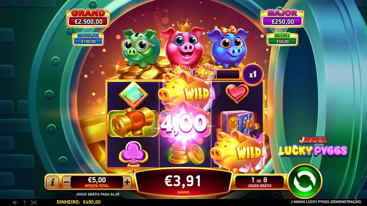 J Mania Lucky Pyggs Rodadas Grátis