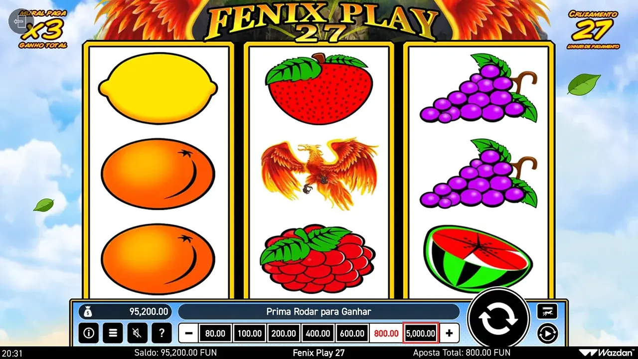 Fenix Play 27 Símbolos Especiais