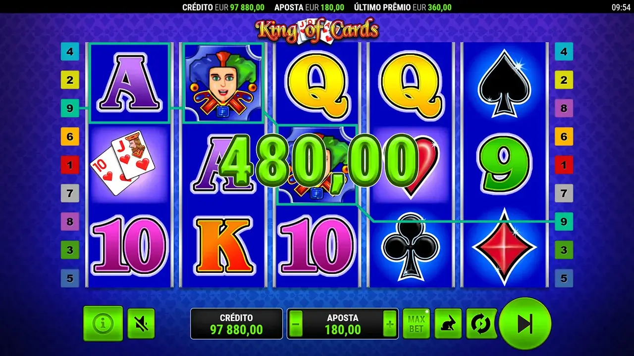 King of Cards Ganhos King of Cards Ganhos