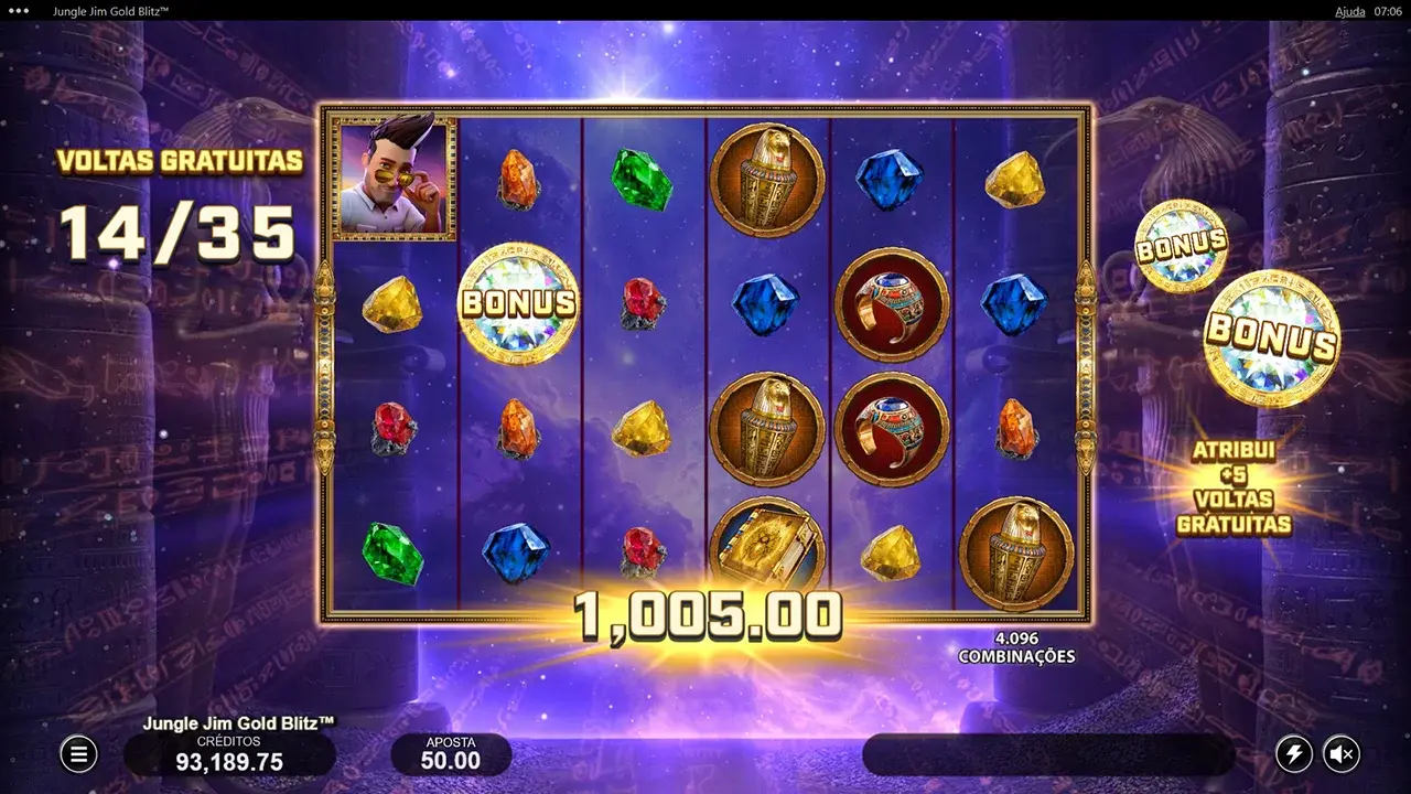 Jungle Jim Gold Blitz Rodadas Grátis