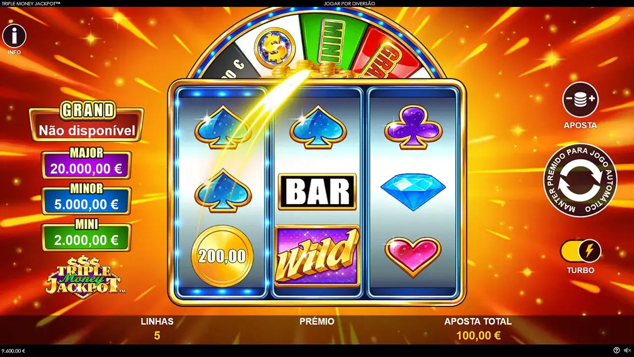 Triple Money Jackpot Símbolos Especiais