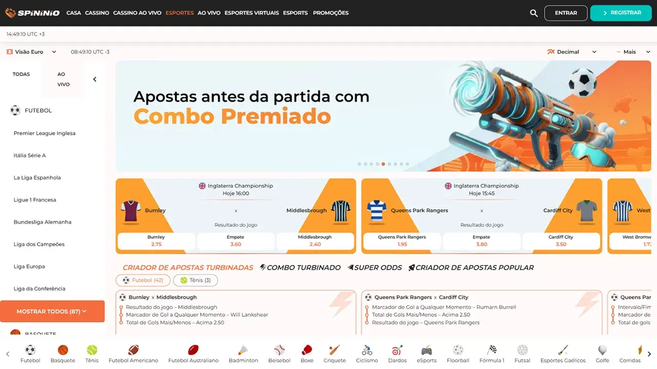 Spininio Cassino Apostas Esportivas